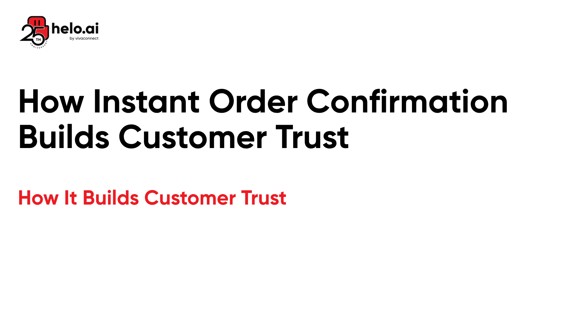 How Instant Order Confirmation Builds Customer Trust